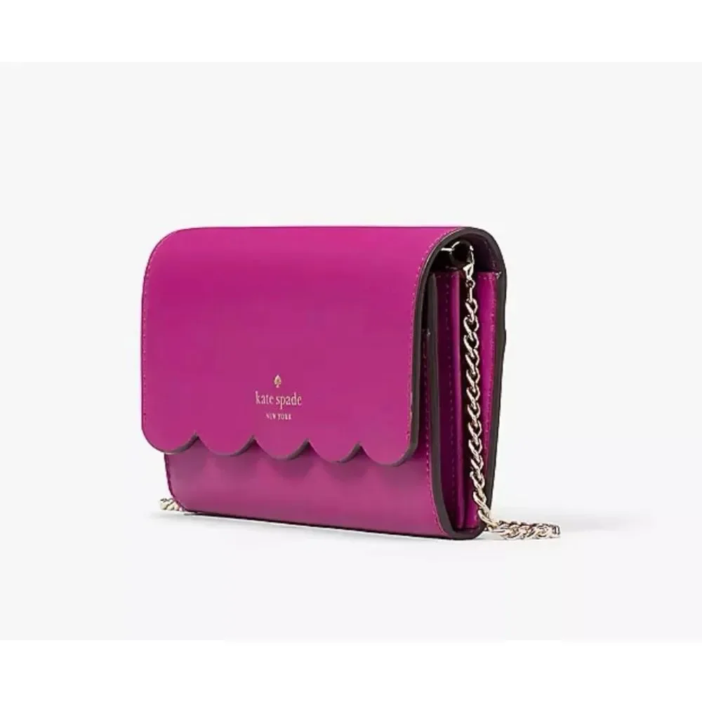 NWT Kate Spade Gemma Crossbody Deep Habiscus Gold Chain